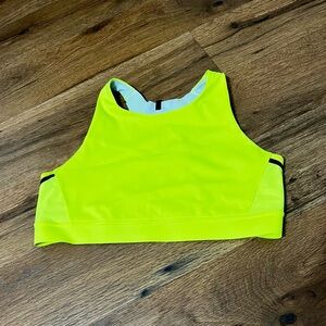 Neon Yellow Drive Pocket Sports Bra